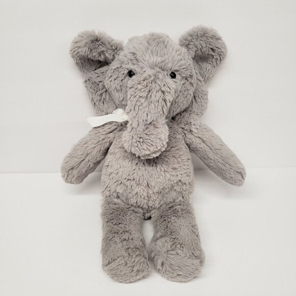 Pottery Barn Kids Other - Pottery Barn Kids 11" Gray Elephant White Ribbon 2014 Plush